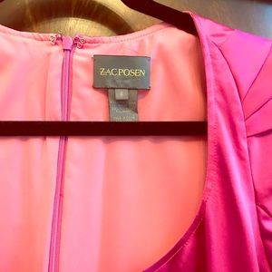 Dark pink Zac Posen silk cocktail dress